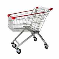 Chariot pliable en alliage d'aluminium, chariot de supermarché,