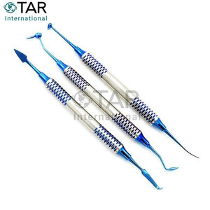 ชุดไม้พายสำหรับทำฟันทำจากเรซินเคลือบไททาเนียม6ชิ้นเครื่องมือทางการแพทย์สำหรับทำฟันแบบมืออาชีพ - Product Image 5