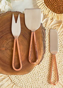 Hot Selling New Design Copper <b>Cheese</b> <b>Knives</b> <b>Set</b> <b>Cheese</b> Fork Stainless Steel <b>Cheese</b> Shaver <b>Set</b> - Product Image 5