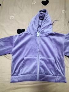 Conjunto de 2 Piezas de Chándal de Terciopelo para Mujer, Otoño Invierno 2026, Grueso, Cálido, Informal, Sudadera Corta con Capucha y Cremallera, Diseño Sólido - Product Image 6