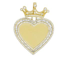 ภาพเพชรโมอิสทรงกลมทรงมงกุฎรูปหัวใจสำหรับเครื่องประดับแร็ปเปอร์ - Product Image 1