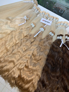 Prix d'usine Cheveux humains naturels en vrac Ondulation naturelle Couleurs foncées Platine Extensions de cheveux humains 100% vietnamiens Haute qualité - Product Image 5