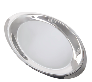 Plateau de service décoratif géométrique moderne en aluminium artisanal en métal pour mariage, taille et couleur personnalisables - Product Image 2