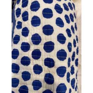 Sac de rangement cosmétique à pois bleus, pratique, grande capacité, en polyester, pochette à maquillage avec fermeture éclair, style moderne pour femme, étui pour usage quotidien - Product Image 1