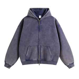 Sweats à capuche entièrement personnalisés, délavés au soleil, 500 g/m², 450 g/m², 100 % coton molletonné, lourd, délavé à l'acide, unisexe, hiver, haute qualité - Product Image 6