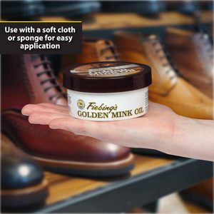 Huile de vison pour <span class=keywords><strong>bottes</strong></span> <span class=keywords><strong>en</strong></span> <span class=keywords><strong>cuir</strong></span> - Nettoyant et revitalisant pour <span class=keywords><strong>cuir</strong></span> - Imperméabilise, protège et adoucit tous les cuirs lisses et le vinyle - Product Image 5