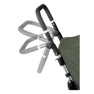 Chariot de supermarché 38L en acier, chariot de courses vert olive 48x40x110cm - Product Image 4