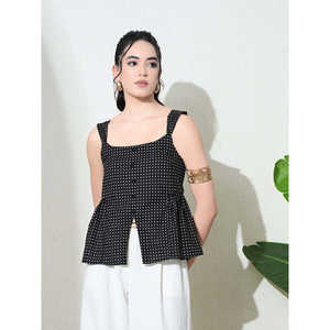 Vestido de Noche Elegante Tejido de Verano Shyama con Detalle de Botones, Estilo Bohemio, Sin Mangas, Transpirable - Product Image 2