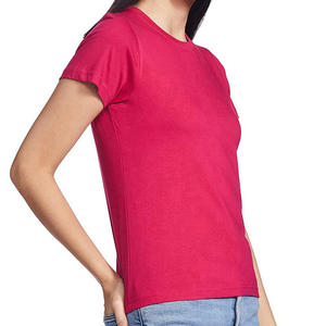 Mujeres slim fit cuello en V algodón manga corta estirable suave transpirable casual cómodo verano moda camiseta - Product Image 5