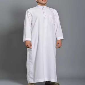 Service OEM Vêtements Islamiques pour Hommes Nouveau Design Jubba Thobes Nouvelle Mode Conception à Manches Longues Simple Plain Men Jubba - Product Image 6
