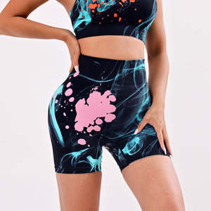 Vente en gros de shorts d'entraînement de yoga taille haute personnalisés pour femmes shorts décontractés avec poches - Product Image 5