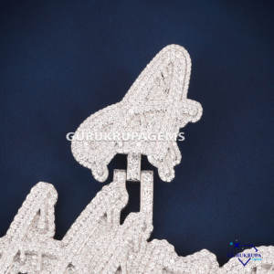 Lujo VVS Moissanite diamante nombre letra colgante 925 plata esterlina Iced Out collar joyería al por mayor - Product Image 2
