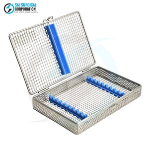 Panier micro-ophtalmique avec couvercle, inserts et bandes en acier inoxydable, réutilisable pour la stérilisation des instruments de chirurgie générale - Product Image 1