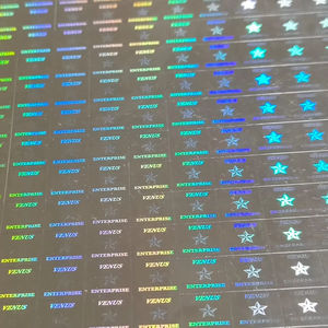 Etiqueta Holográfica Ovalada de Seguridad Plateada Personalizable, Etiqueta Digital a Prueba de Agua, Anti-Falsificación y Evidente Manipulación - Product Image 1