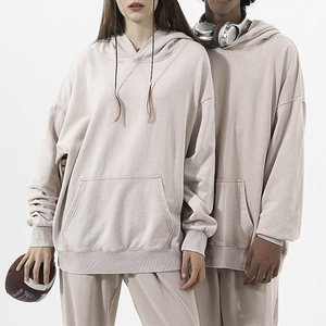 Nueva llegada de invierno para mujer, sudaderas con capucha de gran tamaño para mujer, hombros caídos, algodón de peso pesado, manga larga, estampado Digital, letras, forro polar - Product Image 4