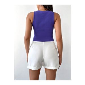 Body bicolore da donna Crop Top