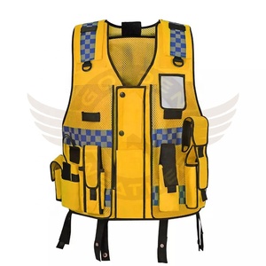 Gilet de sécurité tactique Orange Fluorescent, vêtement de travail réfléchissant réglable, personnalisé, multi-fonction, haute visibilité, 2022 - Product Image 1