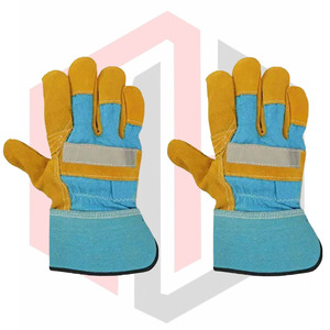 Guantes de protección laboral de cuero antiquímico de buena calidad resistentes al desgarro y transpirables personalizables - Product Image 6