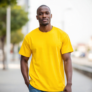 Camiseta de algodón pesado de alta calidad, camiseta en blanco con estampado de gran tamaño personalizado para hombre, camiseta gruesa - Product Image 6