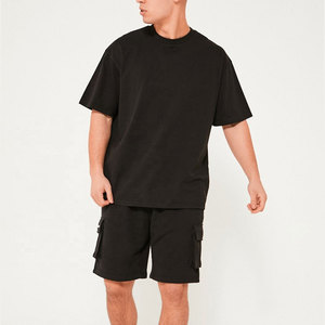 Ensemble de shorts d'été délavés à l'acide pour hommes-tenue deux pièces à la mode-t-shirt et short confortables-vêtements de sport décontractés - Product Image 4