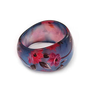 Pulsera y brazalete de resina epoxi para mujer, joyería de resina de la mejor calidad, con forma redonda, precio barato - Product Image 2