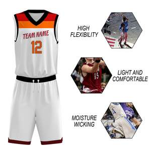 Uniforme de basket-ball personnalisé à design unique de haute qualité pour hommes, séchage rapide, évacuation de l'humidité, respirant, vêtements de sport en gros - Product Image 5