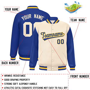 Men's Classic Design Varsity Jacket Wool Body Faux Leather Sleeves Stand Warm Winter Wear Customizable Wholesale Outerwear - Product Image 4