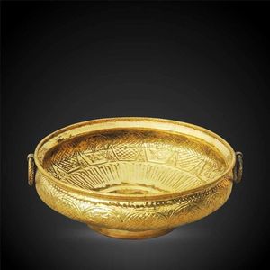 <b>Brass</b> Fineshed Gold Plated New Stylish <b>Brass</b> Decor Urli Showpiece Decorative Urli for Corner Tables <b>Brass</b> Decoration - Product Image 2