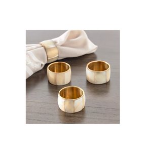 Rounded Mother of Pearl Design Napkin Ring Table Design Napkin Holder With Multiple and Design Piece - Product Image 3