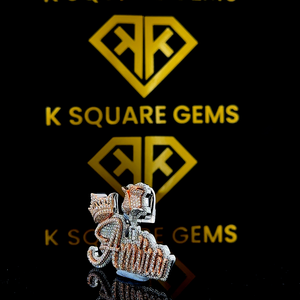 Pendentif en argent sterling 925 avec moissanite VVS taille lettre, design personnalisé, breloques hip-hop, finition plaquée disponible - Product Image 3