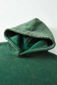 Sudadera con capucha lavada con ácido de gran tamaño lavada vintage de algodón 100% de alta calidad personalizada al por mayor para hombre con capucha en blanco con patrón sólido 2026 - Product Image 6