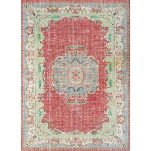 Tapis en laine noué à la main rouge et orange vintage, motif rectangulaire abstrait, nouveau tapis de salon pour usage domestique Pae-2291 - Product Image 1