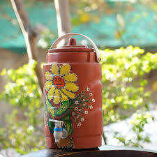 Pot d'eau en argile en terre cuite écologique en gros avec robinet à la fabrication indienne en gros au prix d'usine - Product Image 6