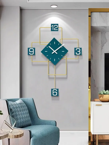 Horloge murale moderne rustique au design vintage Mouvement à quartz élégant pour le salon, la chambre et le bureau - Product Image 2