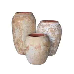 ART HOME CERAMICS AN605H53 Old White CERAMICS POT