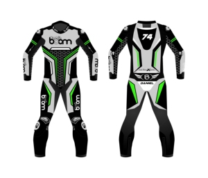 Boomletcorp Traje de motocicleta totalmente hecho a medida Moto Racing Armadura protectora a prueba de agua Traje de cuero Trajes de carreras de motos. - Product Image 1