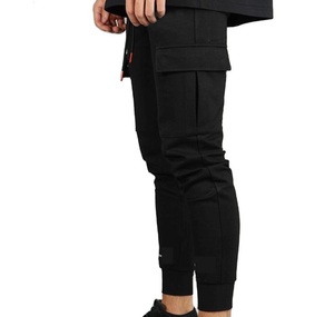 Pantalon évasé surdimensionné en coton éponge français personnalisé Y2K pantalon de survêtement baggy à jambes larges droites pour hommes pantalon de survêtement empilé décontracté - Product Image 3