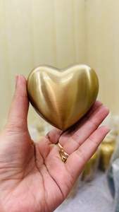 American Style Metal Velvet <b>Box</b> Heart <b>Keepsake</b> Cremation Urn / Funeral Supplies Eco-Friendly Biodegradable Durable Customizable - Product Image 5