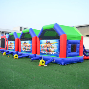 Nuovo Design Paw Dog gonfiabili rimbalzare castello Bouncy Jumping buttafuori dei cartoni animati per bambini gonfiabile Combo buttafuori con scivolo - Product Image 1