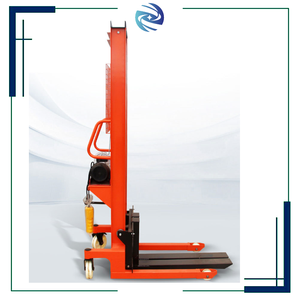 500kg 1ton Buen precio Carga fácil Semi Electric Self Lift Carretilla elevadora de carga Apilador de paletas manual para almacén 5M - Product Image 3