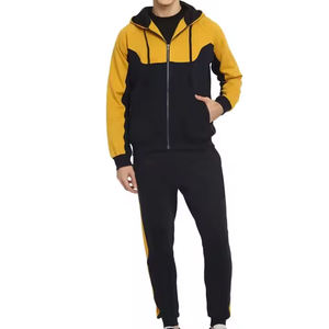 Chándales para hombre, dos tonos, bolsillo delantero largo, ajuste holgado, ropa de entrenamiento para correr, chándal de lluvia de dos piezas impermeable personalizado - Product Image 3