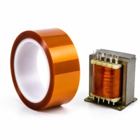 Ruban en polyimide thermofusible personnalisé avec logo, simple face, résistant à la chaleur, isolation haute température, en rouleau pour soudure à la vague de circuits imprimés et bobinage