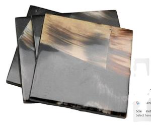 Sous-verre en corne de buffle de qualité supérieure pour la maison et les restaurants, souvenir de style animal, 10x10cm, couleur corne naturelle, finition polie - Product Image 5