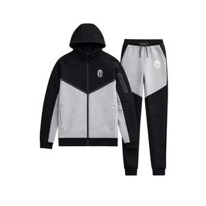 Conjunto Deportivo de Dos Tonos para Hombre, Chaqueta con Capucha y Cremallera Completa Windrunner de Felpa Técnica y Pantalones Deportivos para Entrenamiento Atlético - Product Image 1