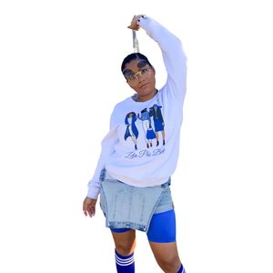Zeta MFV Sorella Sorella Felpa con il morbido cotone e lettere di Ciniglia per i membri della confraternita Greek Fashion Abbigliamento - Product Image 1