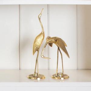 Figuras y esculturas de animales hechas a mano, par de cisnes dorados, pieza decorativa de lujo, modelos de decoración para el hogar, decoración para la mesa de la sala de estar - Product Image 3