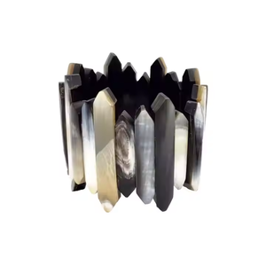 Cuerno de búfalo Cuerno blanco Color Brazalete de piedra Pulsera con amor y el mejor diseño Brazalete Mano por Crescent Crafts - Product Image 3