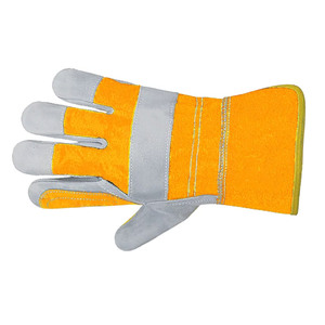 Keembro Guantes de trabajo con logotipo personalizado Guantes de seguridad de cuero y gamuza Guantes resistentes a Cortes y soldadura con material de goma - Product Image 5