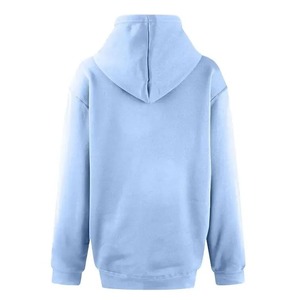 Venta al por mayor de sudaderas con capucha de mujer de alta calidad de secado rápido y cómodo con mangas largas y hombros caídos logotipo frontal para el otoño - Product Image 3