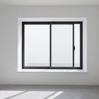 Asequible, insonorizado, vidrio de doble capa, vidrio templado, ventanas de aleación de aluminio, ventanas correderas para uso residencial